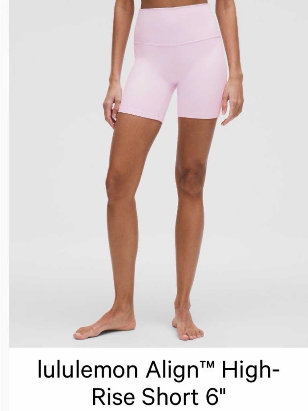 lululemon athletica Align High-Rise Bike Shorts in Light Pink